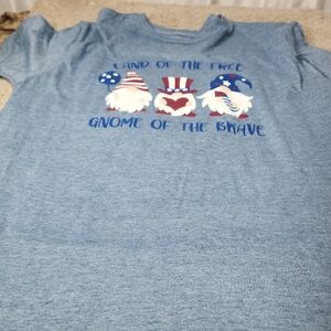 Blue Graphic Tee - Land of the Free - Eternal Light - L